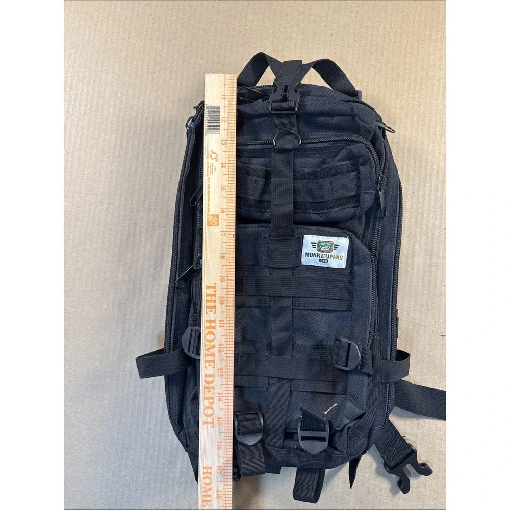 Monkeypaks Small Backpack, Black Tactical